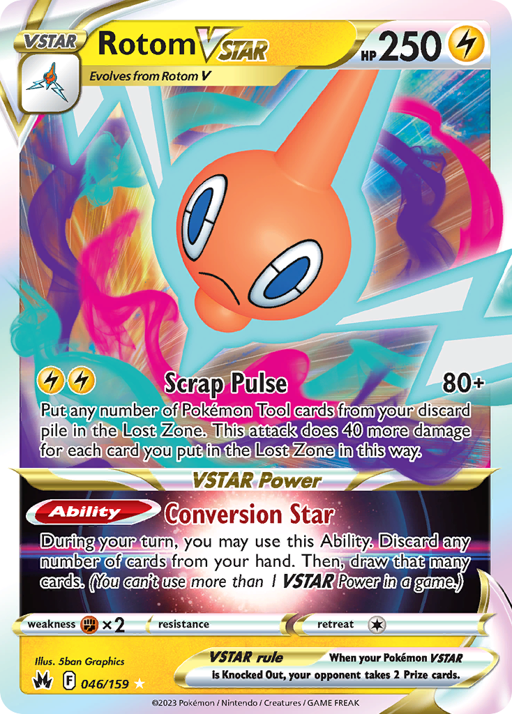 Rotom VSTAR (46/159) - [Holo Foil] Crown Zenith (CRZ)