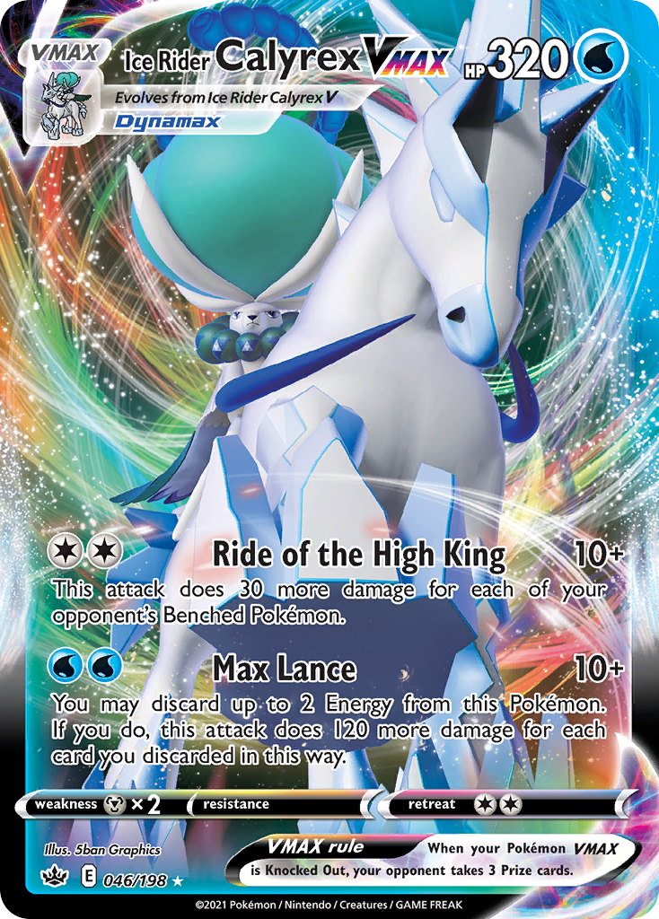 Ice Rider Calyrex VMAX (46/198) - [Holo Foil] Chilling Reign (CRE)