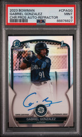2023 Bowman Chrome Prospect Autographs Gabriel Gonzalez #CPAGG Refractor (PSA 9)