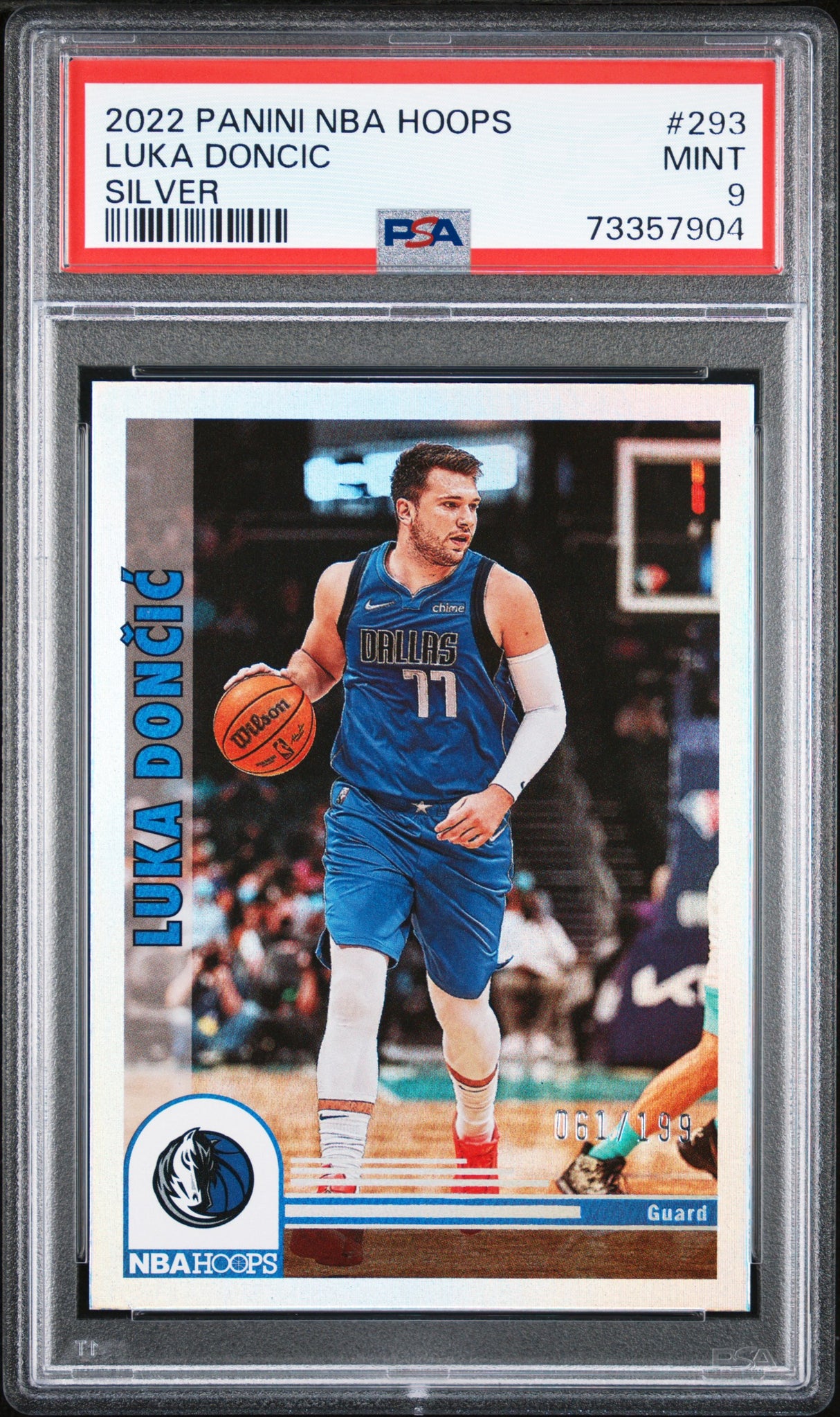 2022 Panini NBA Hoops Luka Doncic #293 Silver /199 (PSA 9)