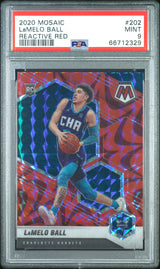 2020 Panini Mosaic Lamelo Ball #202 Reactive Red (PSA 9)
