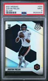 2021 Panini Mosaic Justin Fields #304 Silver (PSA 9)