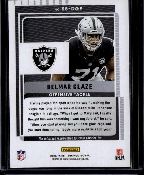 2025 Donruss #SS-DGE Delmar Glaze Signature Series Red #/5