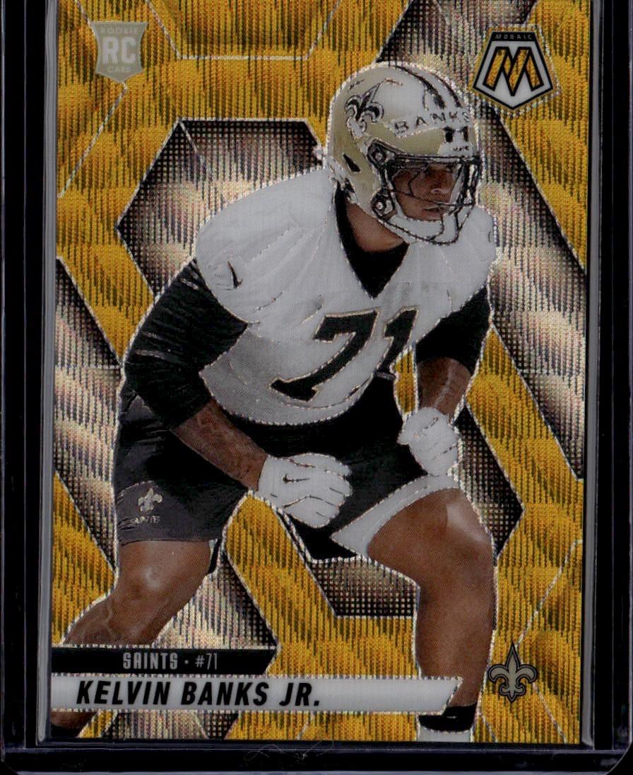 2025 Panini Mosaic #338 Kelvin Banks Jr. Mosaic Gold Wave #/10