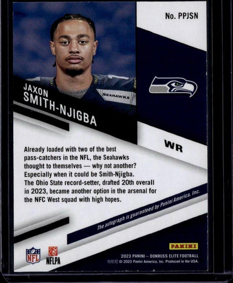2023 Donruss Elite Jaxon Smith-Njigba #PPJSN Pen Pals Auto