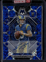 2023 Panini Mosaic #362 Stetson Bennett IV Rookie Auto Mosaic No Huddle Blue