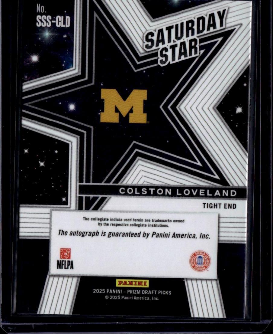2025 Panini Prizm Draft Picks #SSS-CLD Colston Loveland Saturday Stars Auto