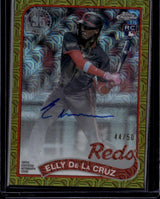 2024 Topps Chrome Elly De La Cruz 1989 35th Anniversary Auto Gold /50