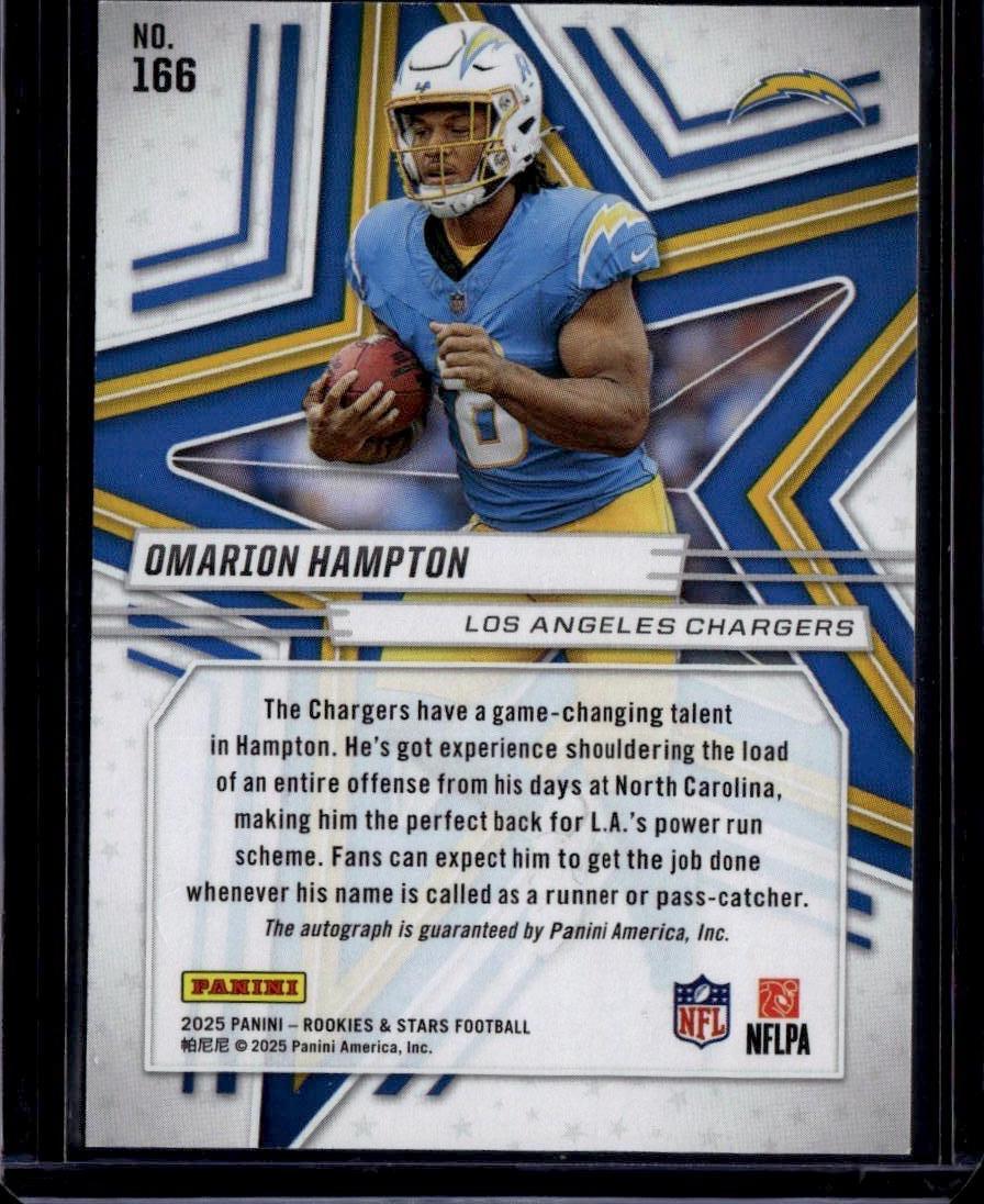 2025 Panini Rookies & Stars #166 Omarion Hampton True Blue /99