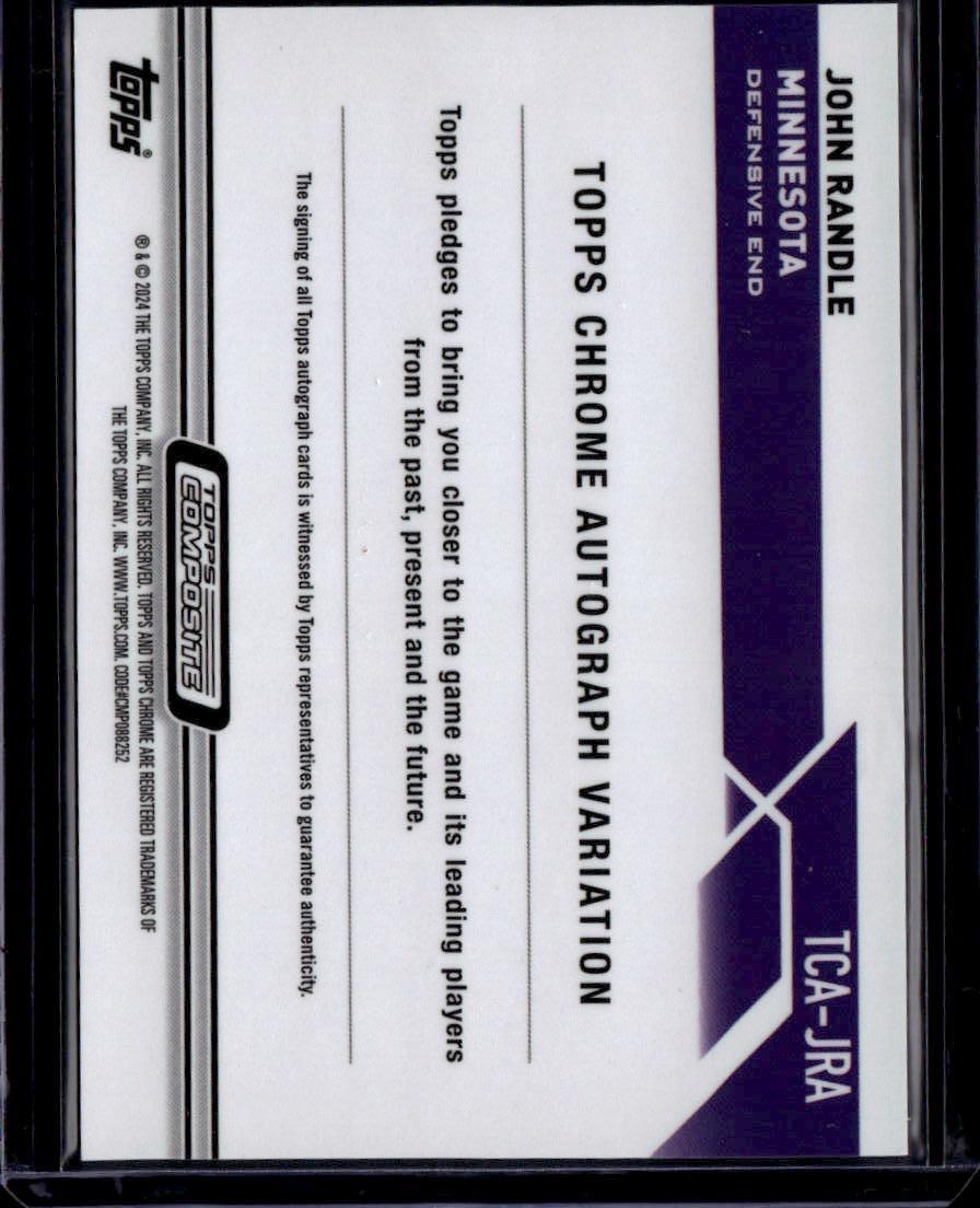 2023 Topps Composite #TCA-JRA John Randle Auto Orange Geometric Refractor #/25
