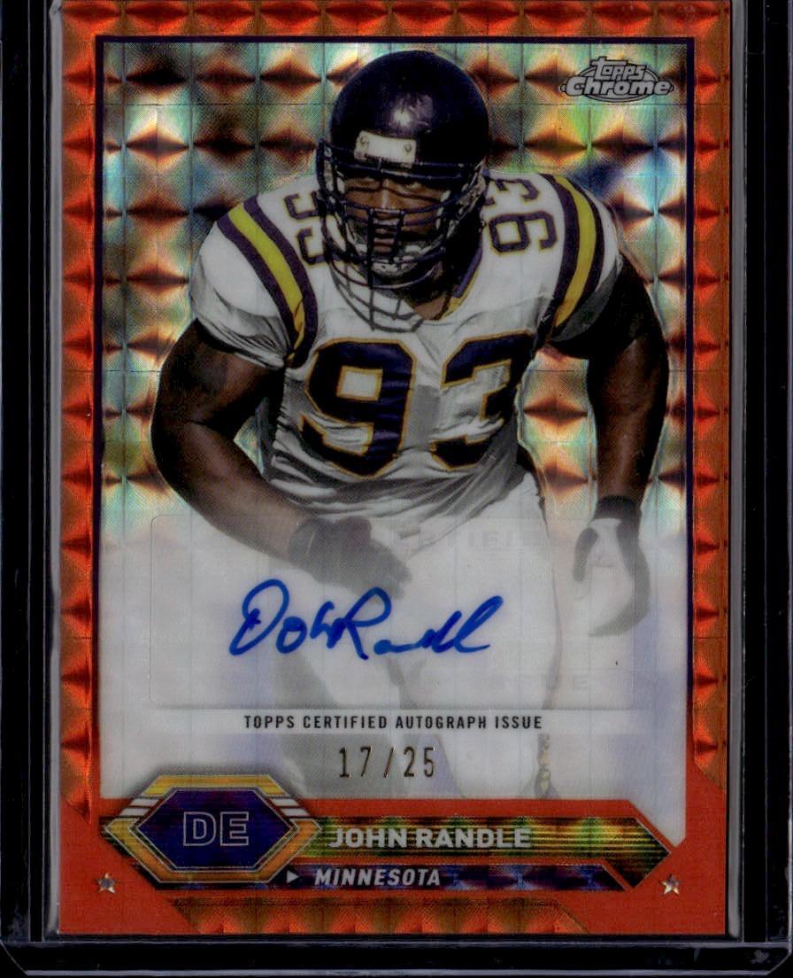 2023 Topps Composite #TCA-JRA John Randle Auto Orange Geometric Refractor #/25