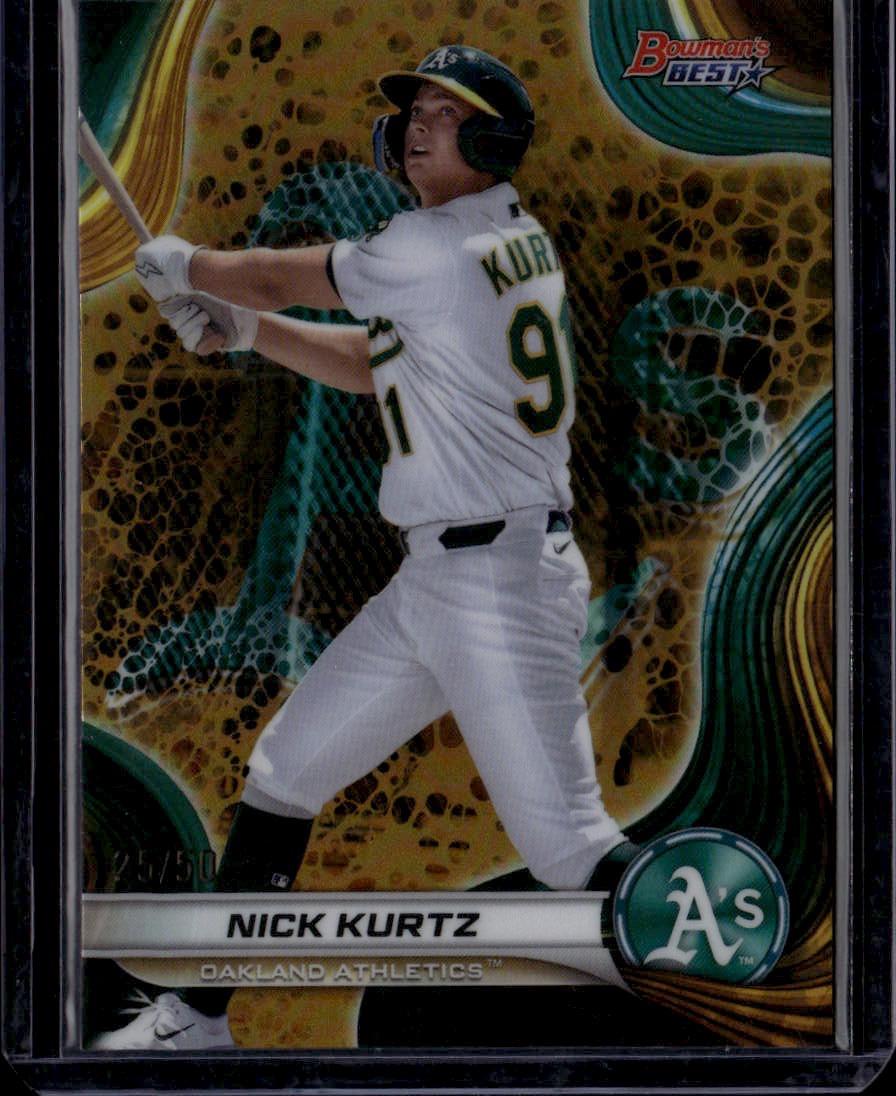 2024 Bowman's Best #TP-14 Nick Kurtz Prospects Gold Refractors #/50