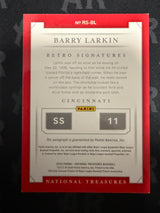 2020 Panini National Treasures #RS-BL Barry Larkin Retro Signatures /25