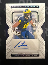 2025 National Treasures Collegiate Colston Loveland Rookie Signatures Silver /49