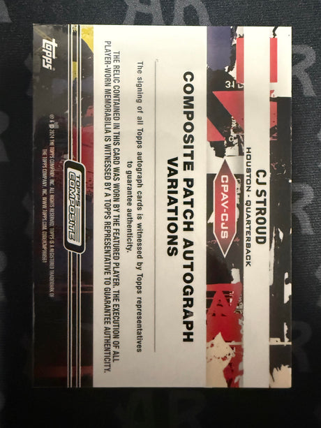 2023 Topps Composite #CPAV-CS CJ Stroud Patch Auto /99