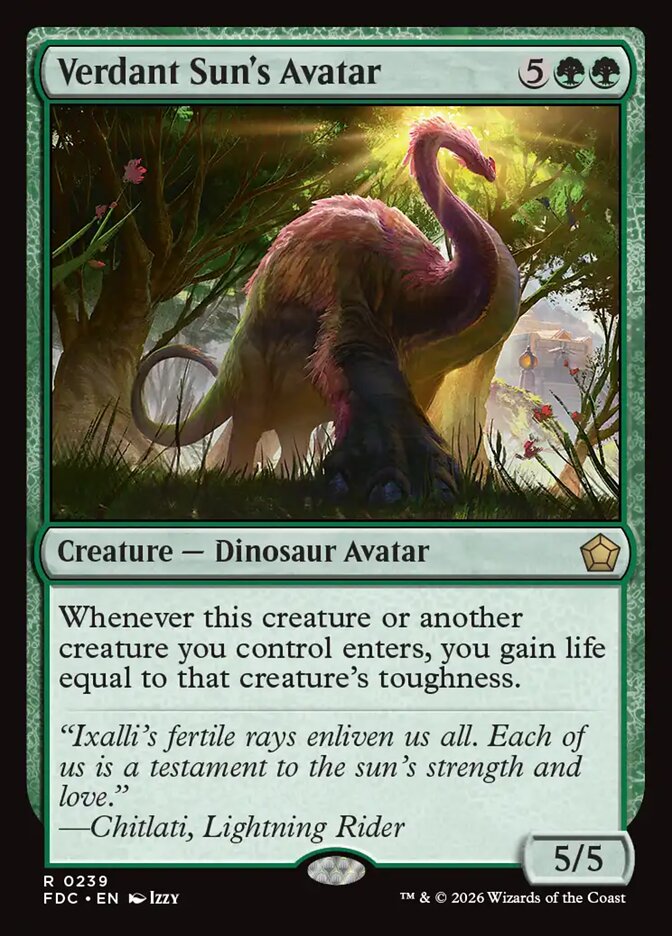 Verdant Sun's Avatar (239) - Foundations Commander (FDC)