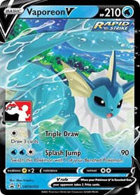 Vaporeon V (SWSH150) - Prize Pack Series Cards