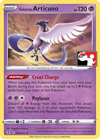 Galarian Articuno (63) - Prize Pack Series Cards