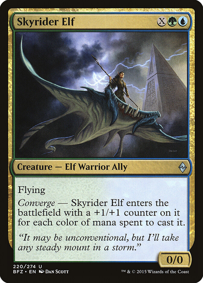 Skyrider Elf (220) - Battle for Zendikar (BFZ)