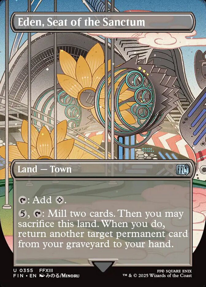 Eden, Seat of the Sanctum (355) - [Foil, Borderless] Final Fantasy (FIN)