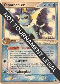 Vaporeon ex - 2007 (Jun Hasebe) (110) - World Championship Decks (WCD)