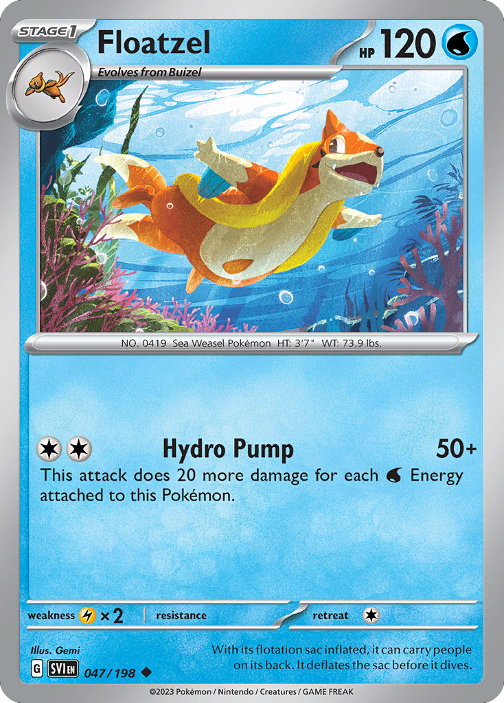 Floatzel (47/198) - [Reverse Holo] Scarlet & Violet (SVI)