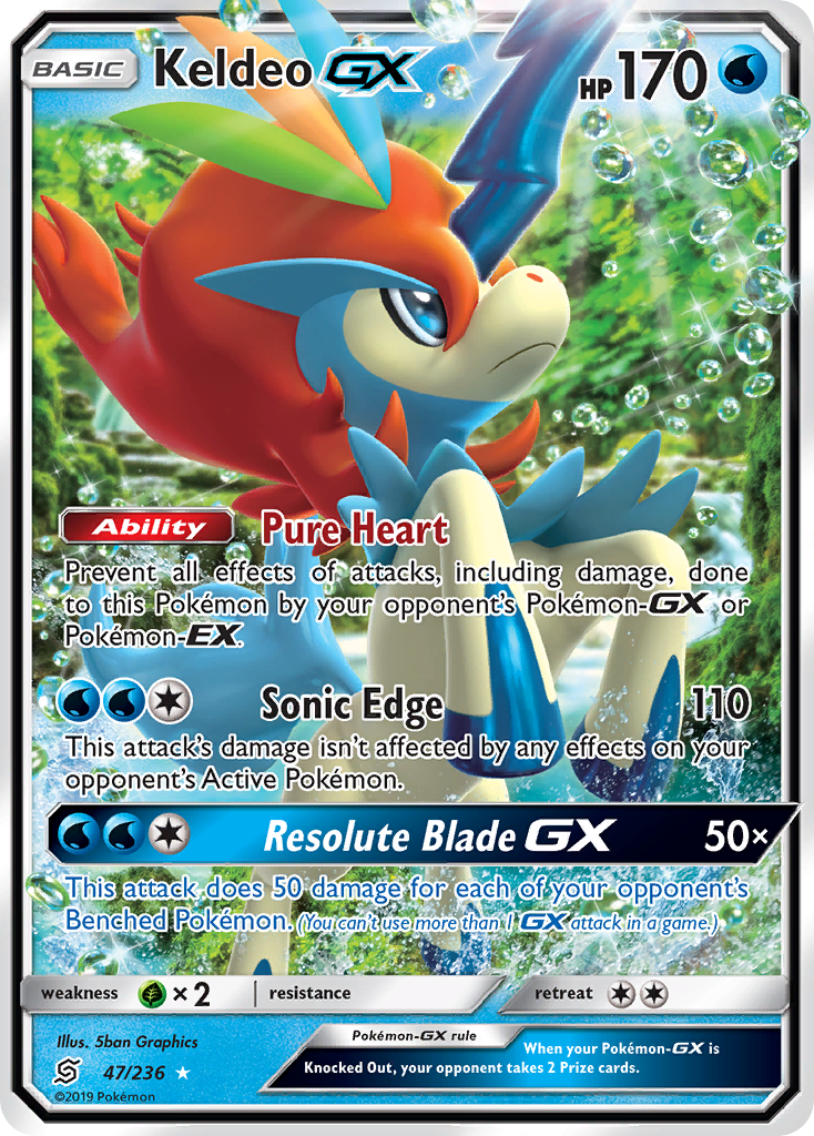 Keldeo-GX (47/236) - [Holo Foil] Unified Minds (UNM)