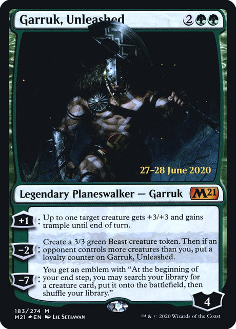 Garruk, Unleashed (183s) - Core Set 2021 Promos (PM21)