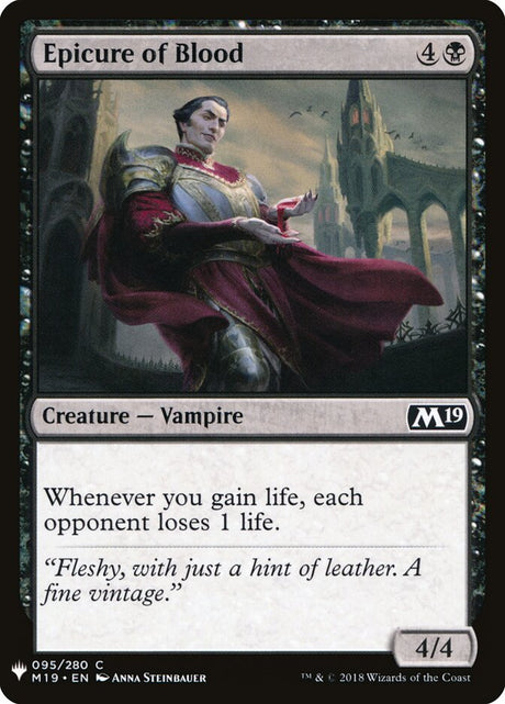 Epicure of Blood (M19-95) - The List (PLST)
