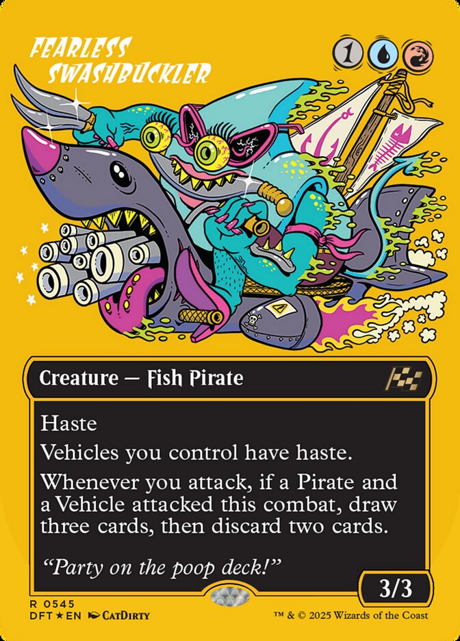 Fearless Swashbuckler - [First Place Foil, Borderless] Aetherdrift (DFT)