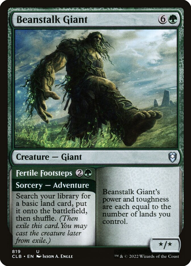 Beanstalk Giant // Fertile Footsteps (819) - Commander Legends: Battle for Baldur's Gate (CLB)