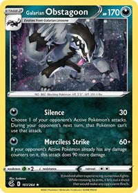 Galarian Obstagoon (Cosmos Holo) (161) - Miscellaneous Cards & Products (MCAP)