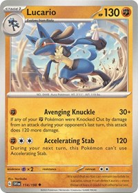 Lucario (114) - SV01: Scarlet & Violet Base Set (SVI)
