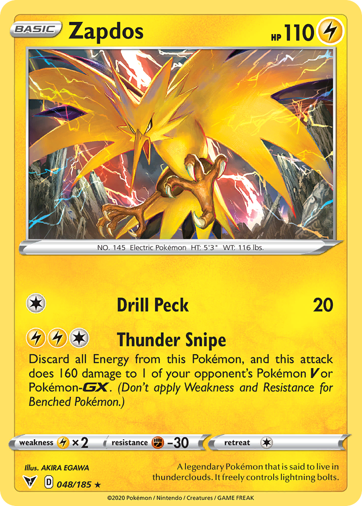 Zapdos (48/185) - [Holo Foil] Vivid Voltage (VIV)