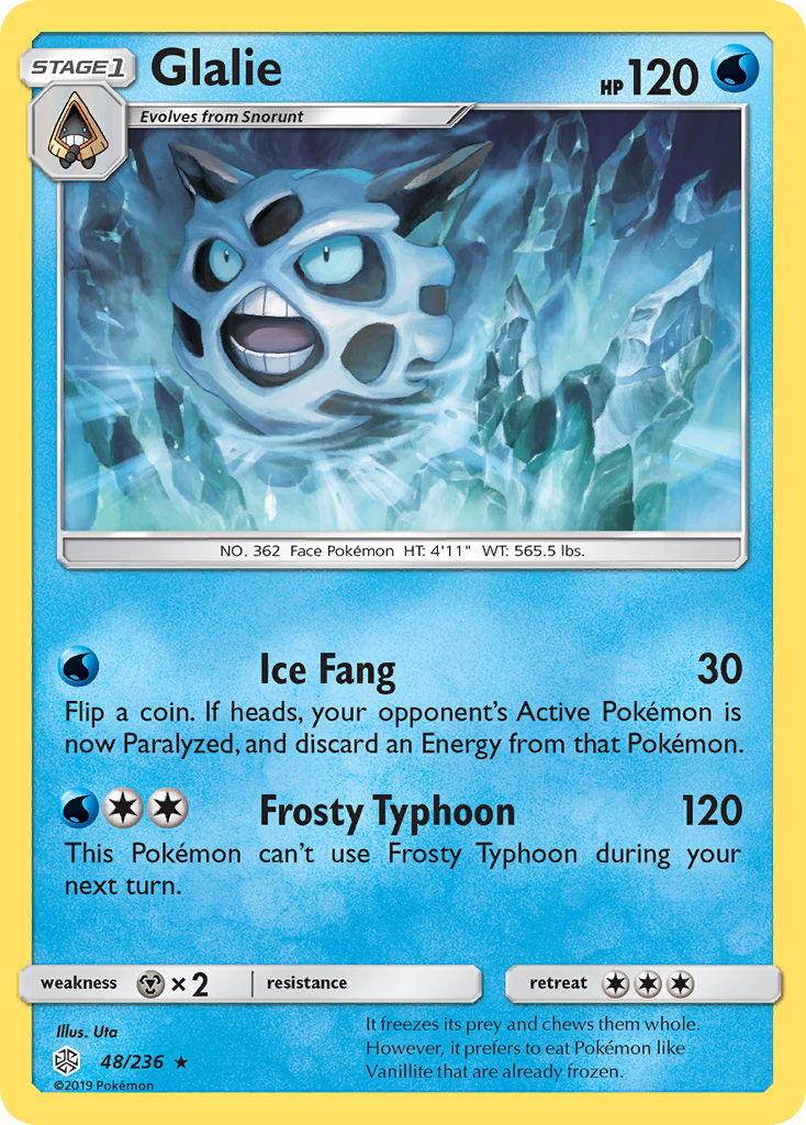 Glalie (48/236) - [Reverse Holo] Cosmic Eclipse (CEC)