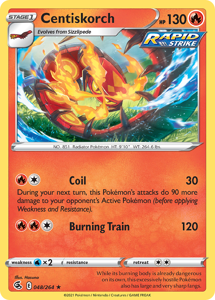 Centiskorch (48/264) - [Reverse Holo] Fusion Strike (FST)