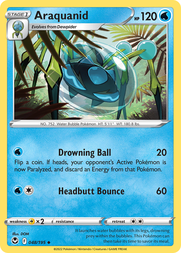 Araquanid (48/195) - [Reverse Holo] Silver Tempest (SIT)