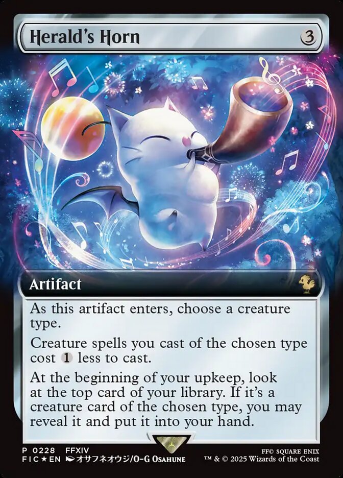 Herald's Horn (228) - [Foil, Extended Art] Final Fantasy Commander (FIC)