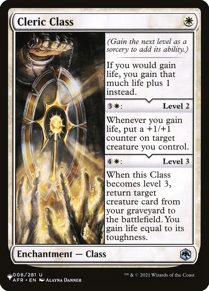 Cleric Class (AFR-6) - The List (PLST)