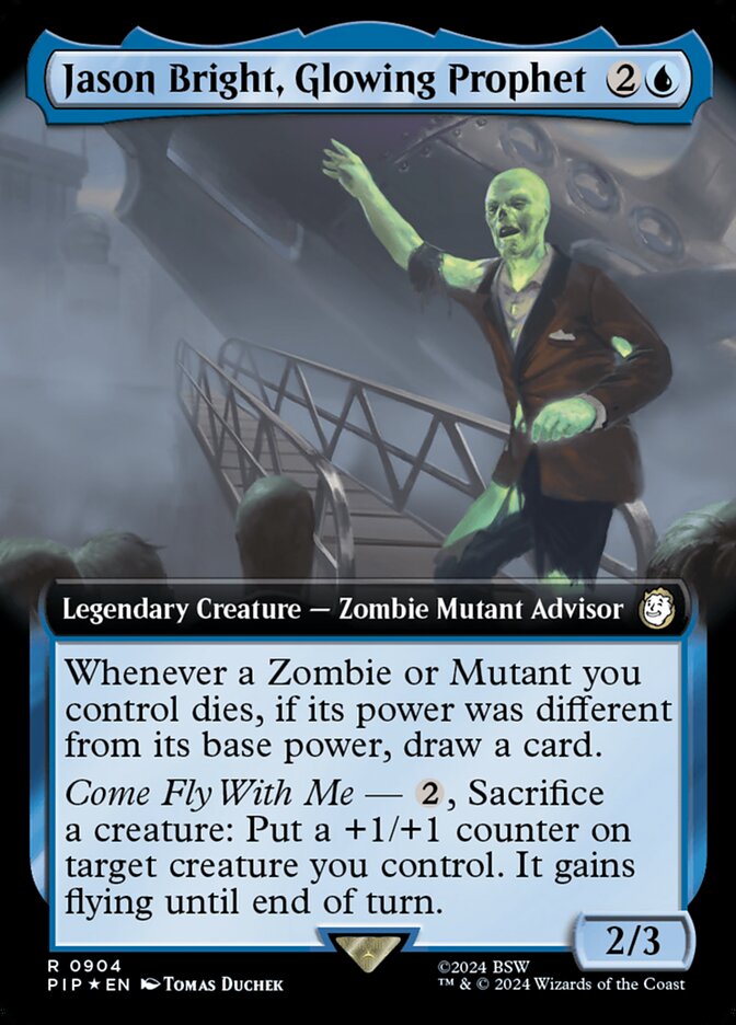 Jason Bright, Glowing Prophet - [Surge Foil, Extended Art] Fallout (PIP)