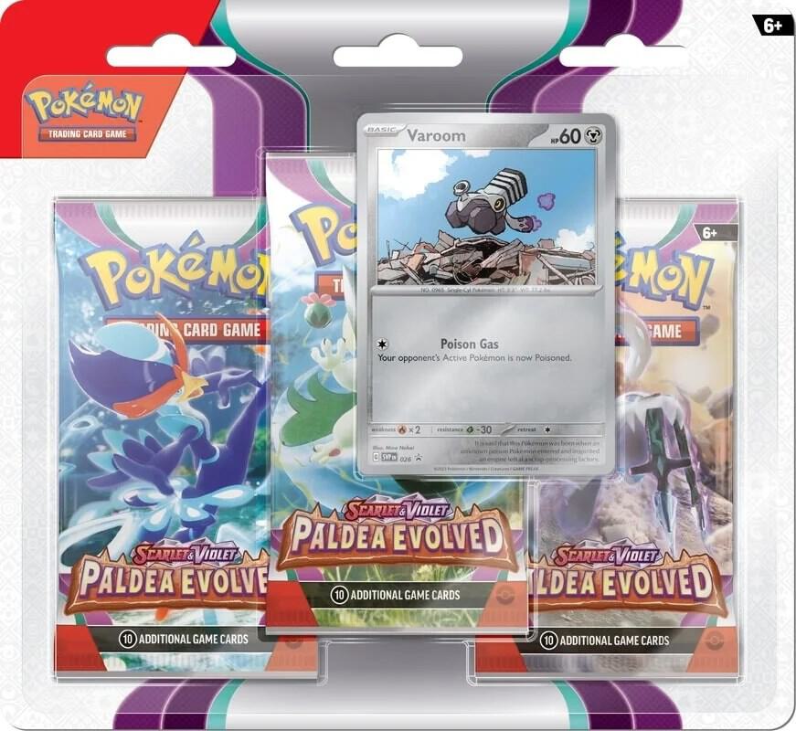 Paldea Evolved 3 Pack Blister [Varoom] - SV02: Paldea Evolved (PAL)