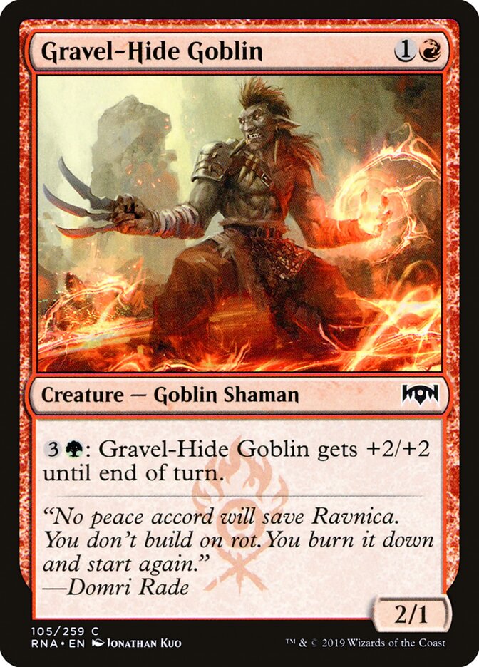 Gravel-Hide Goblin (105) - Ravnica Allegiance (RNA)