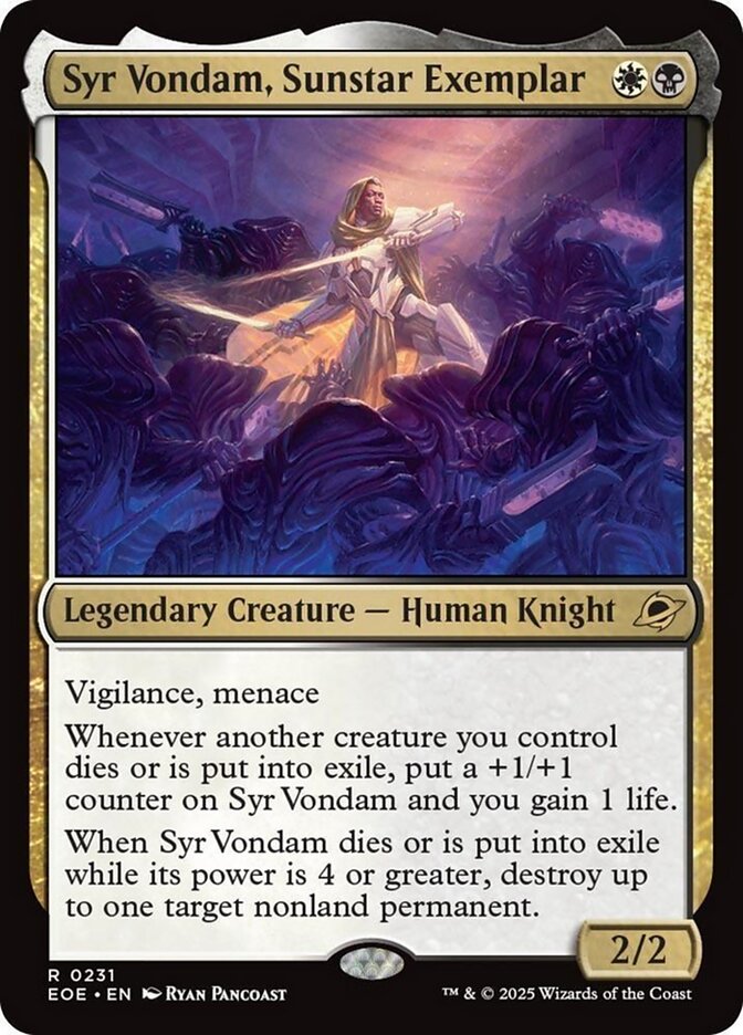 Syr Vondam, Sunstar Exemplar (231) - Edge of Eternities (EOE)