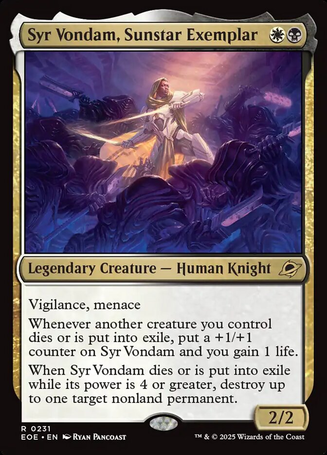 Syr Vondam, Sunstar Exemplar (231) - Edge of Eternities (EOE)