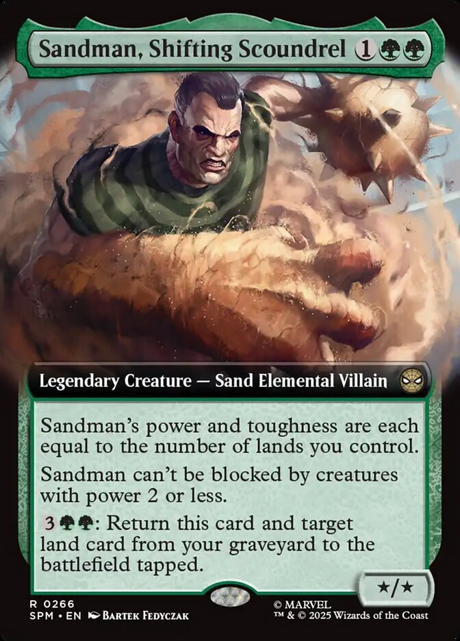 Sandman, Shifting Scoundrel (266) - [Foil, Extended Art] Marvel's Spider-Man (SPM)