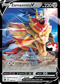 Zamazenta V (105) - Prize Pack Series Cards