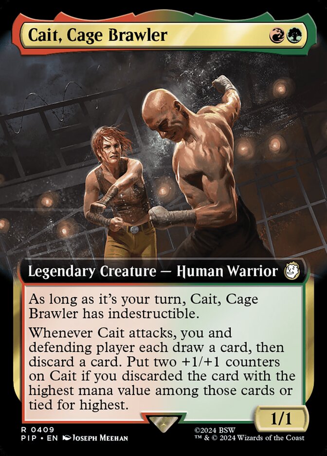 Cait, Cage Brawler - [Foil, Extended Art] Fallout (PIP)