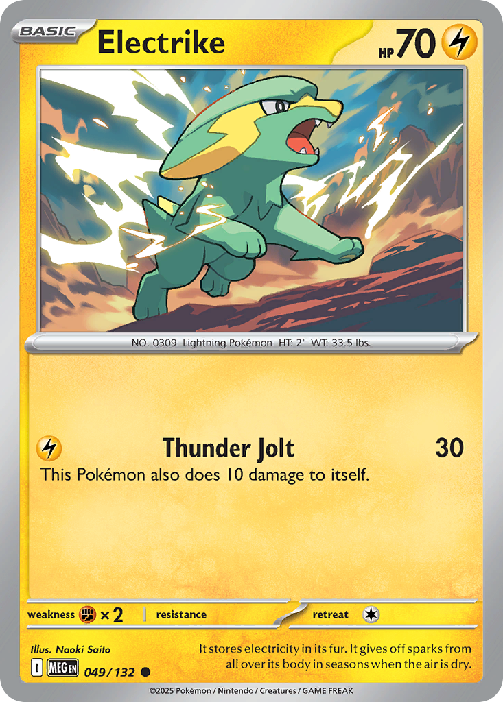 Electrike (49/132) - [Reverse Holo] Mega Evolution (MEG)