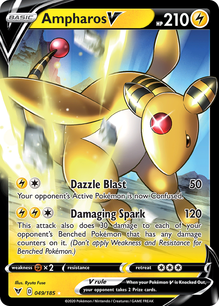 Ampharos V (49/185) - [Holo Foil] Vivid Voltage (VIV)