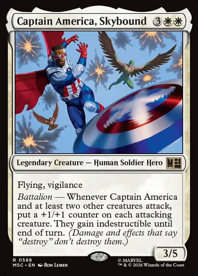 Captain America, Skybound (588) - Marvel Super Heroes Commander (MSC)
